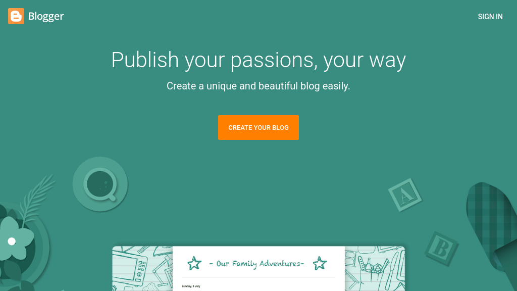 Bloggger's hero section