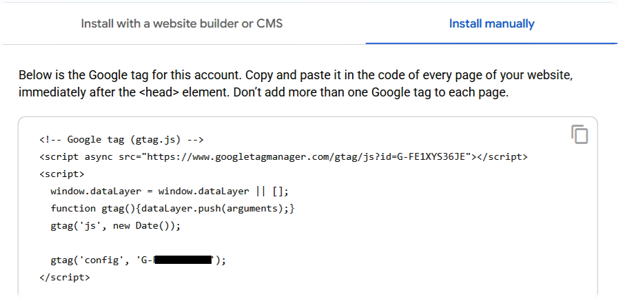 Google Tag for GA4 integration with WordPress