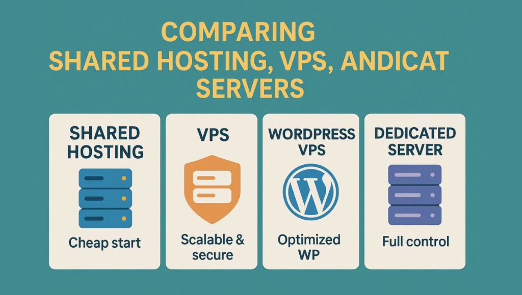 Comparing Shared Hosting, VPS, and Dedicated Servers