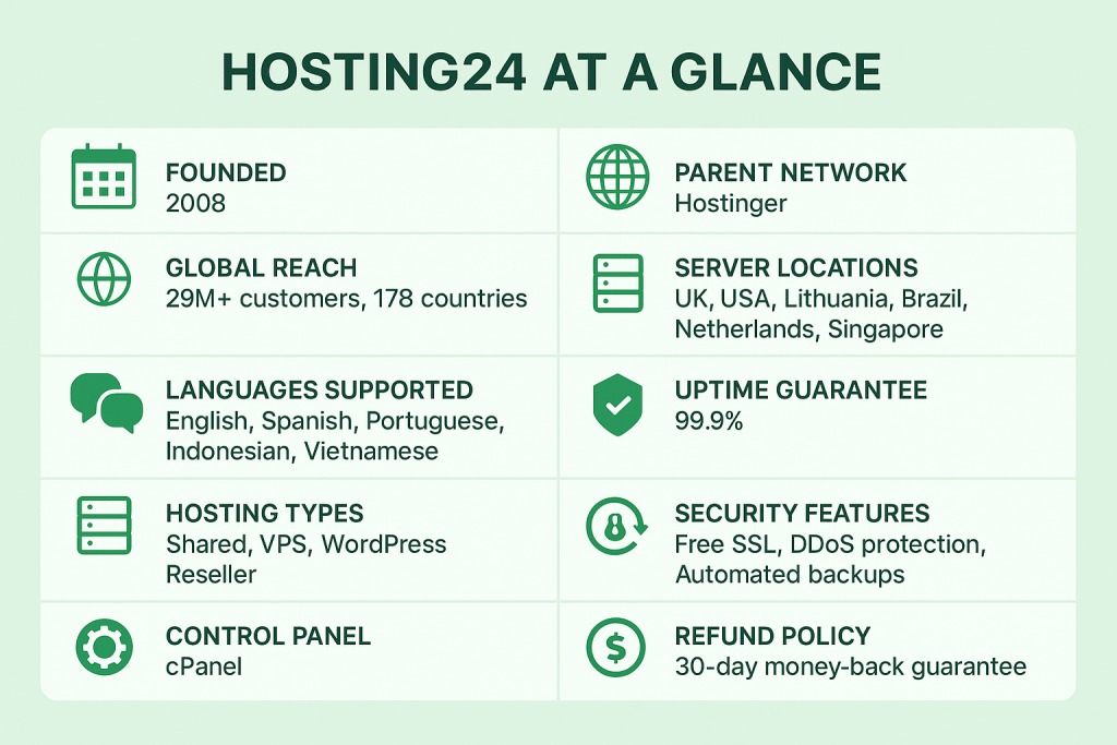 Hosting24 at a glance