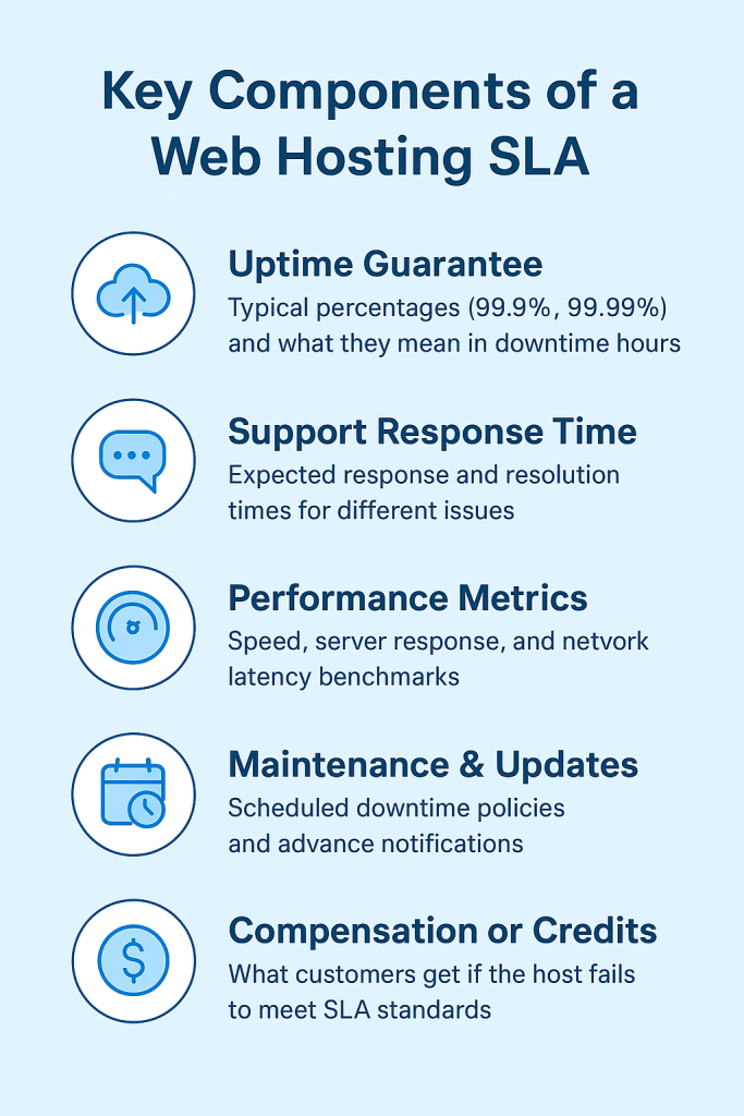 Key Components of a Web Hosting SLA