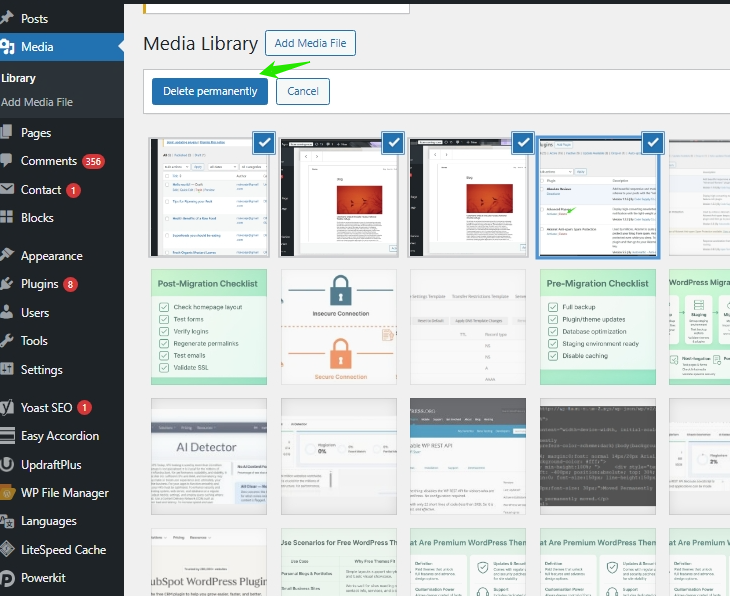 Clearing up your media library