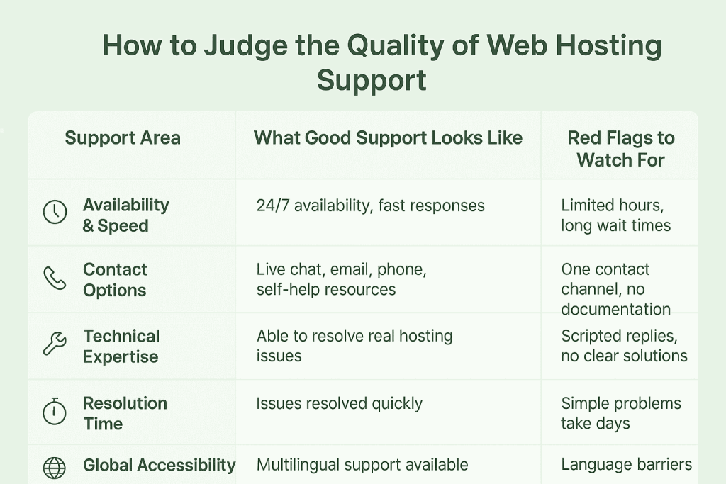 How to identify the best web hosting support