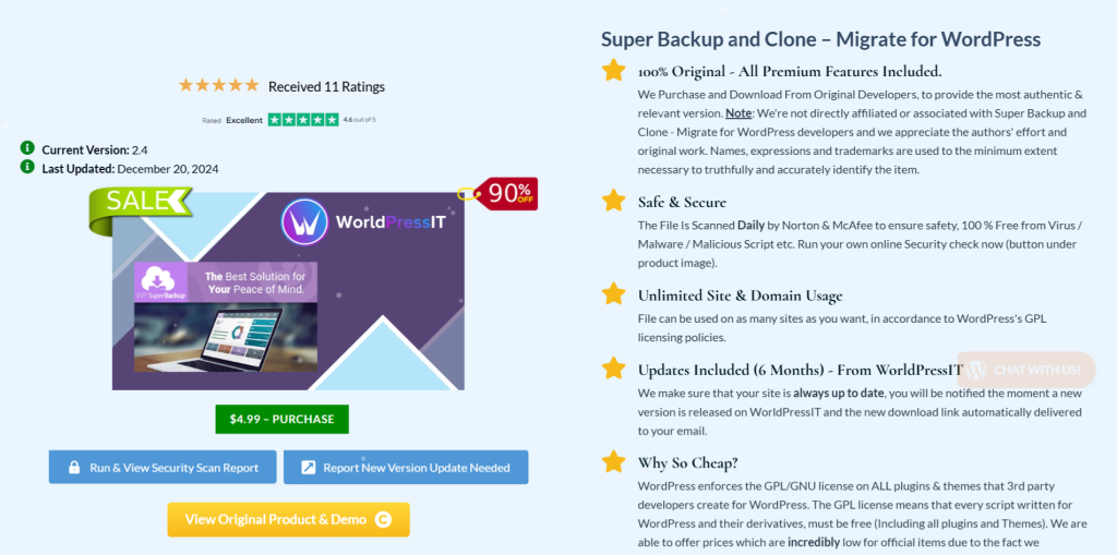 WordPress Migration Plugins-Super Backup & Clone