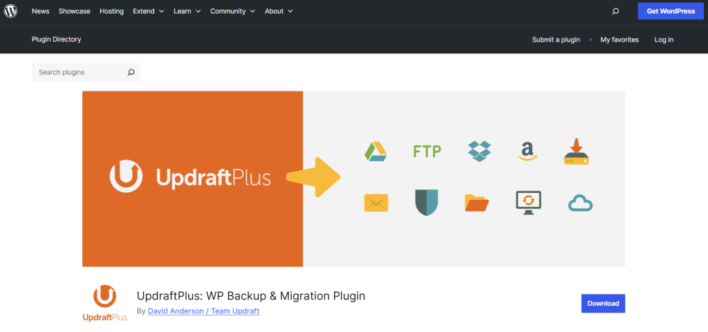 Wordpress backup practices-updraft
