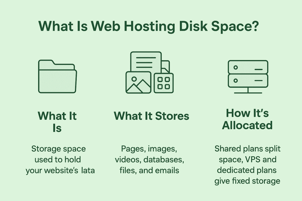 What Is Web Hosting Disk Space