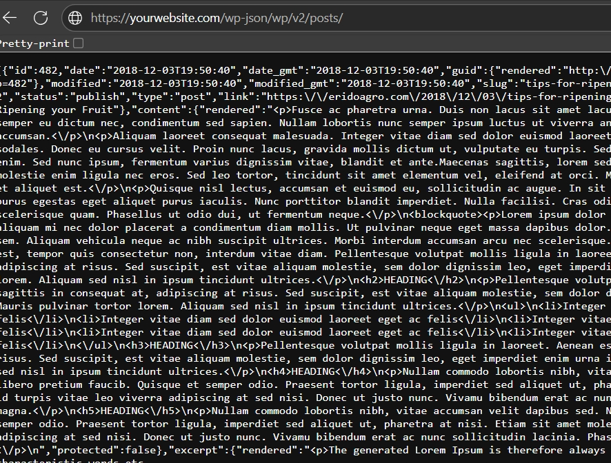 WordPress REST API GET command