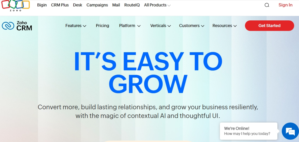 Zoho CRM WordPress plugin