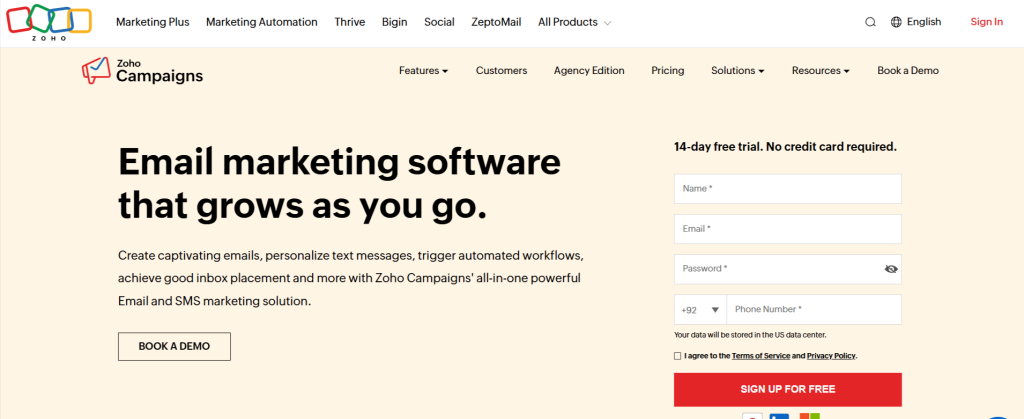 Email Marketing Platforms-Zoho Campaigns