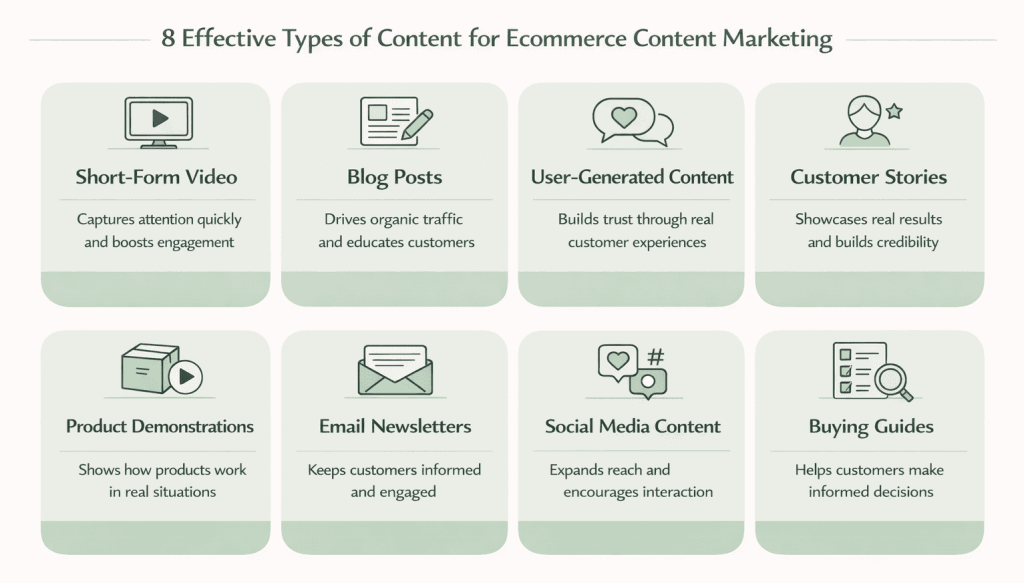 8 Effective Types of Content for Ecommerce Content Marketing