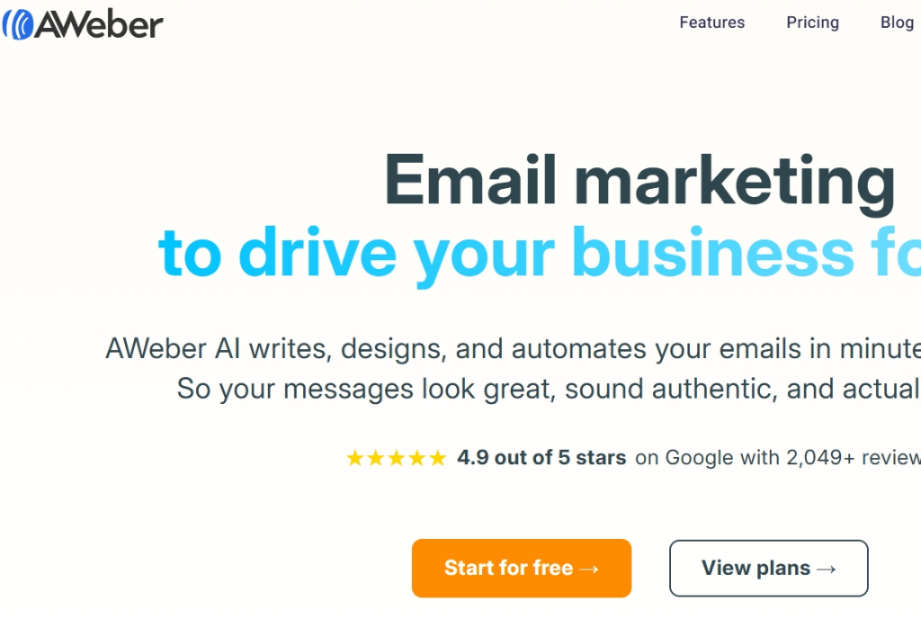 Best affiliate programs-AWeber
