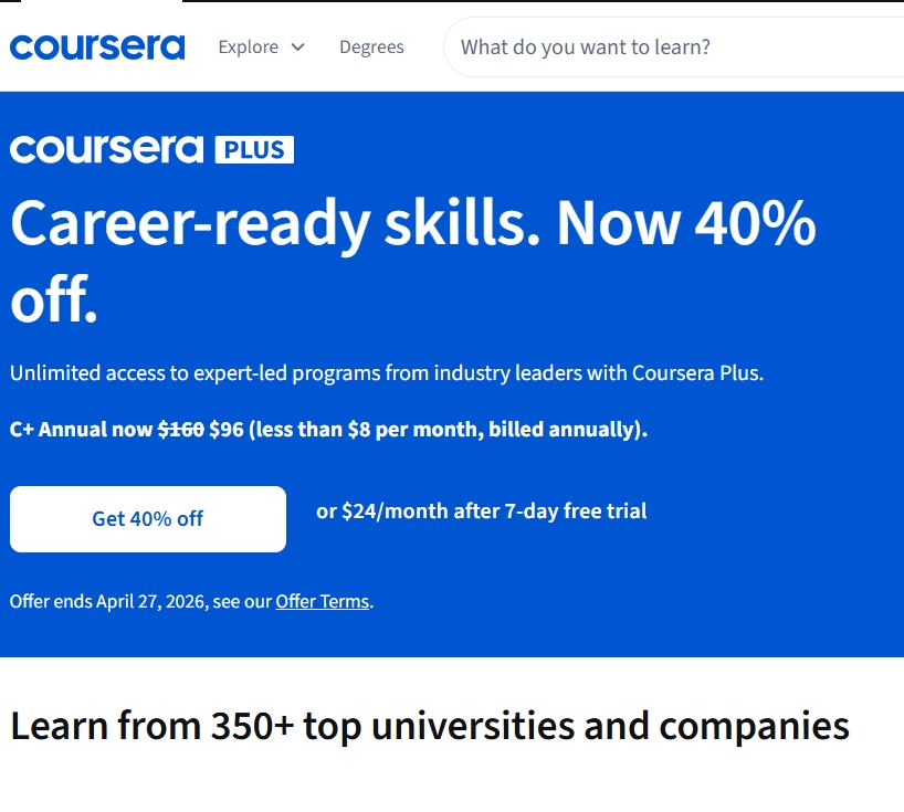 Best affiliate programs-Coursera