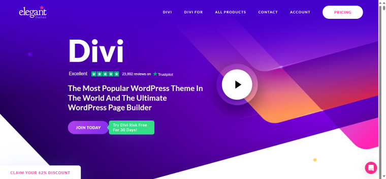 Divi ((Popular WordPress theme and WordPress Page Builder for your business)