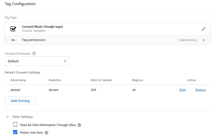 How to set up consent mode with Google tags