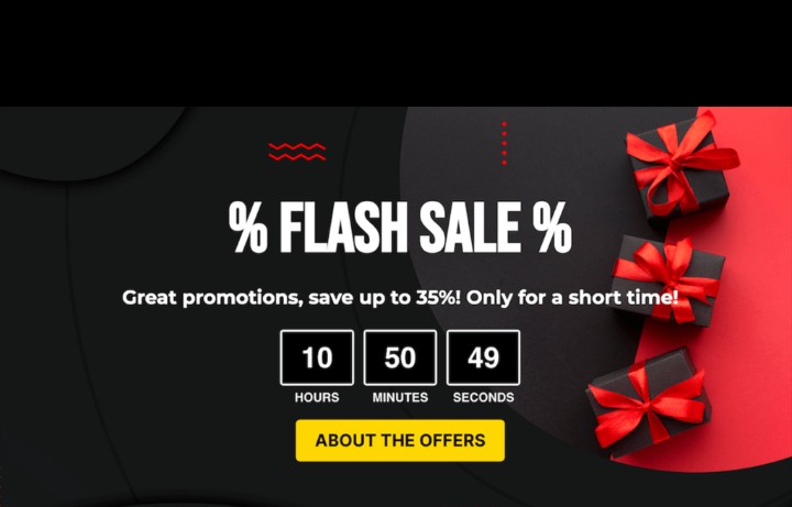 An image showing a flash sale during new year marketing campaigns 