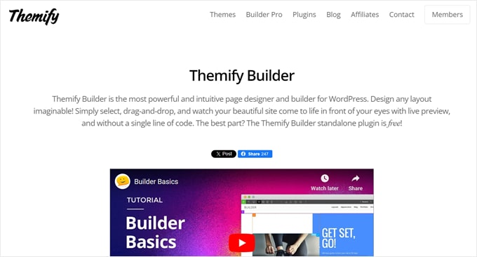WordPress website builder-Themify Builder