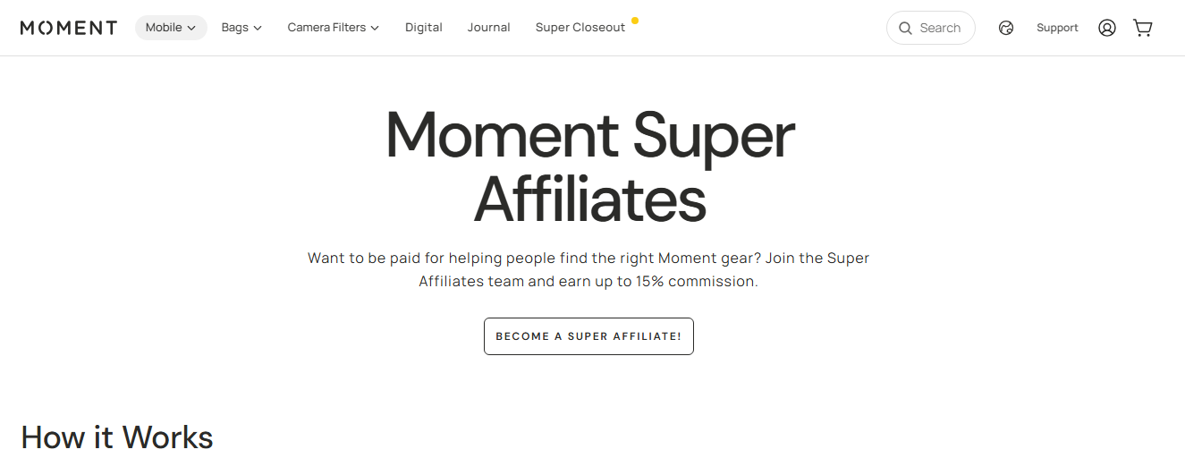 Best affiliate programs-Moment