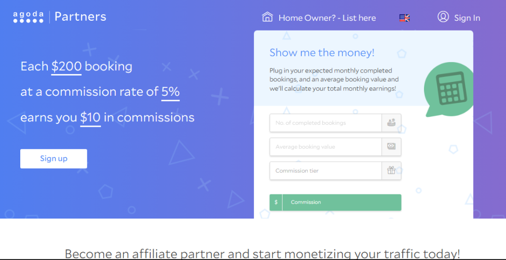 Best affiliate programs-Agoda