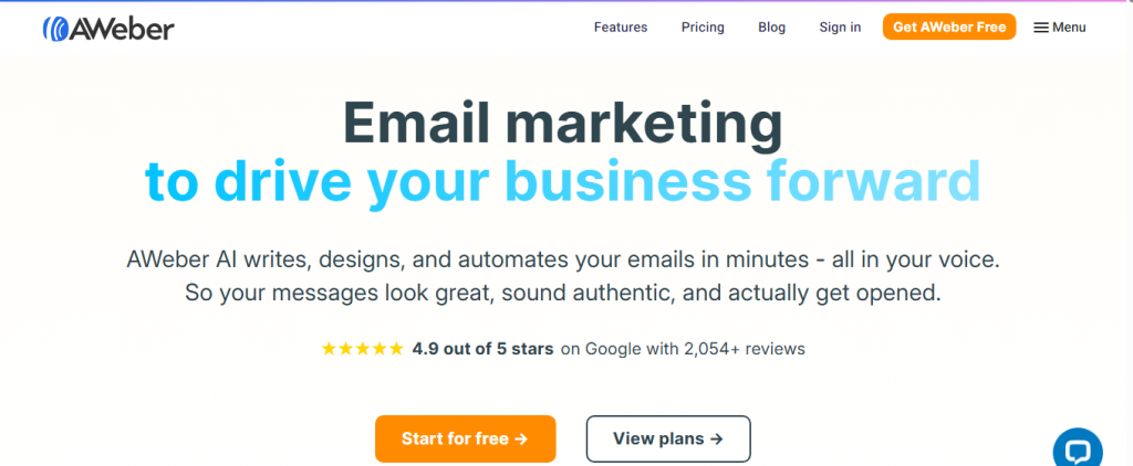 Best affiliate programs-AWeber