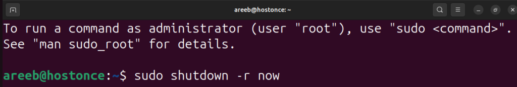 sudo shutdown