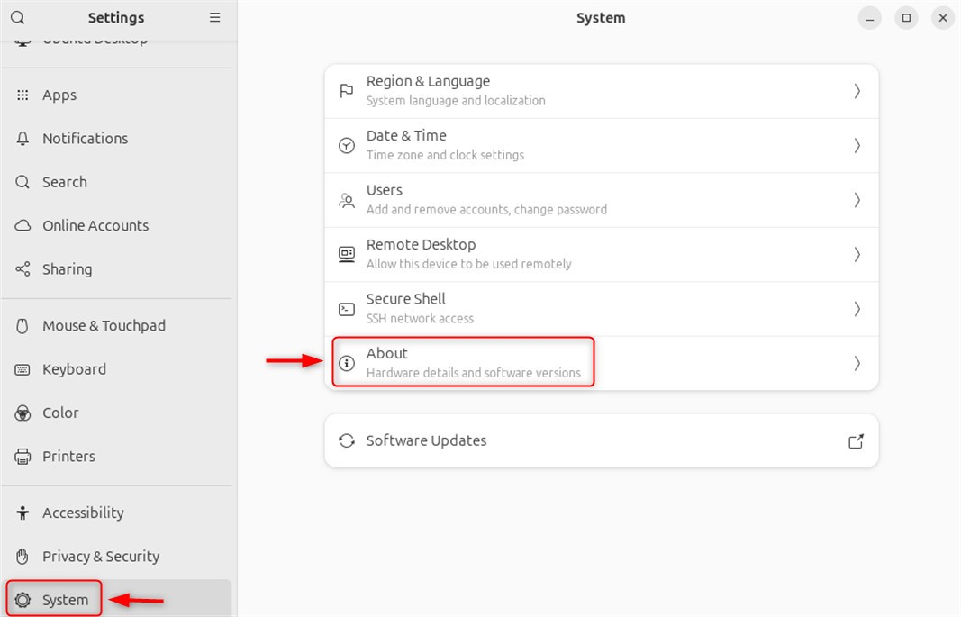 access system settings