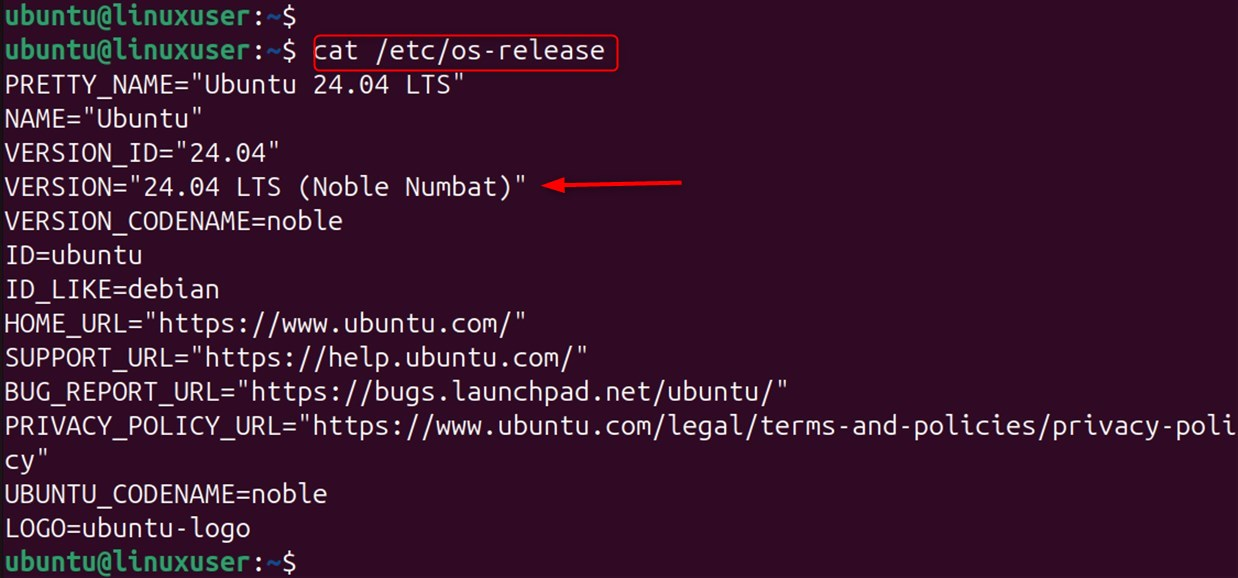 check version with os release file