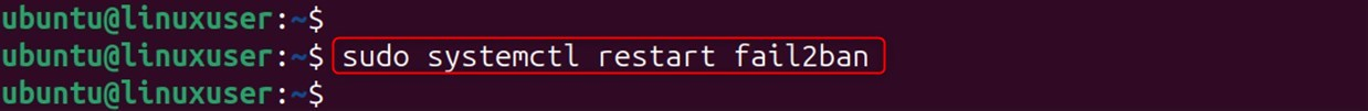 restart fail2ban