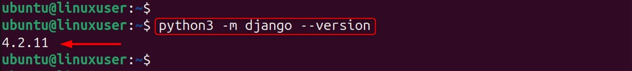 verify django installation