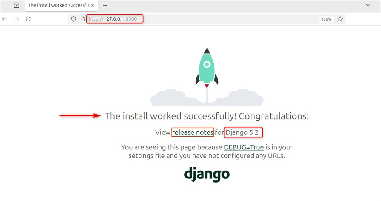 access django localhost