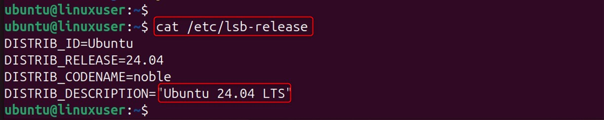 check version with lsb-release 