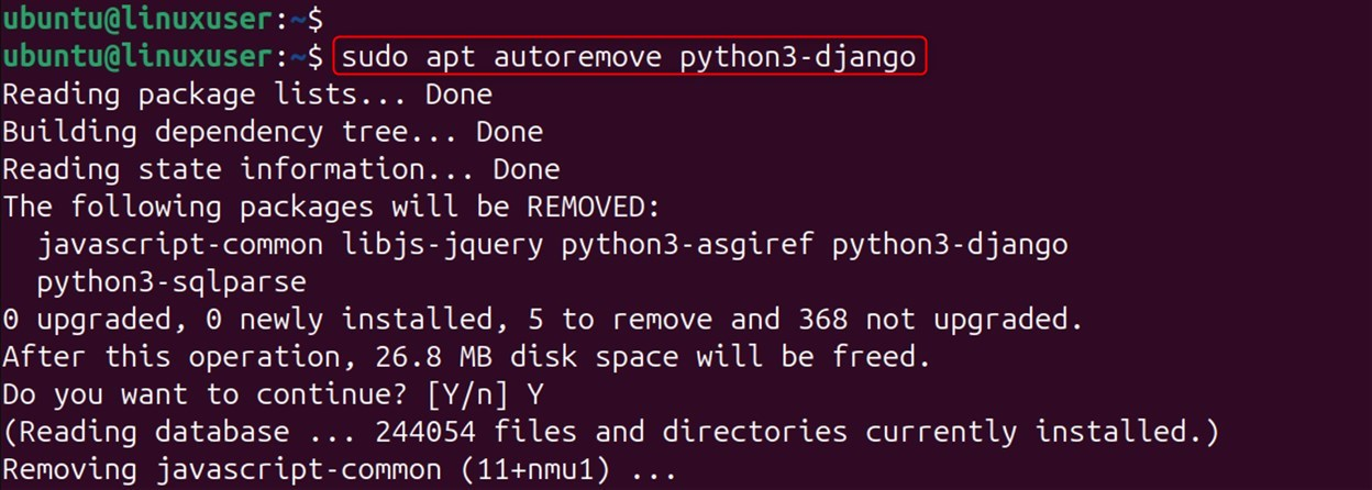 remove django