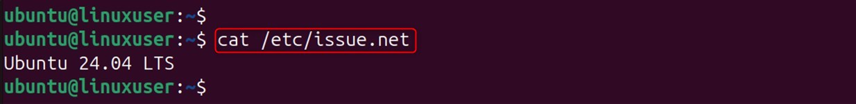 check version using cat