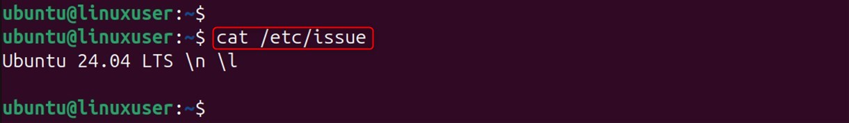 check ubuntu version cat command