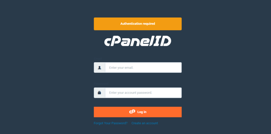 access your cpanel account to upload a backup file