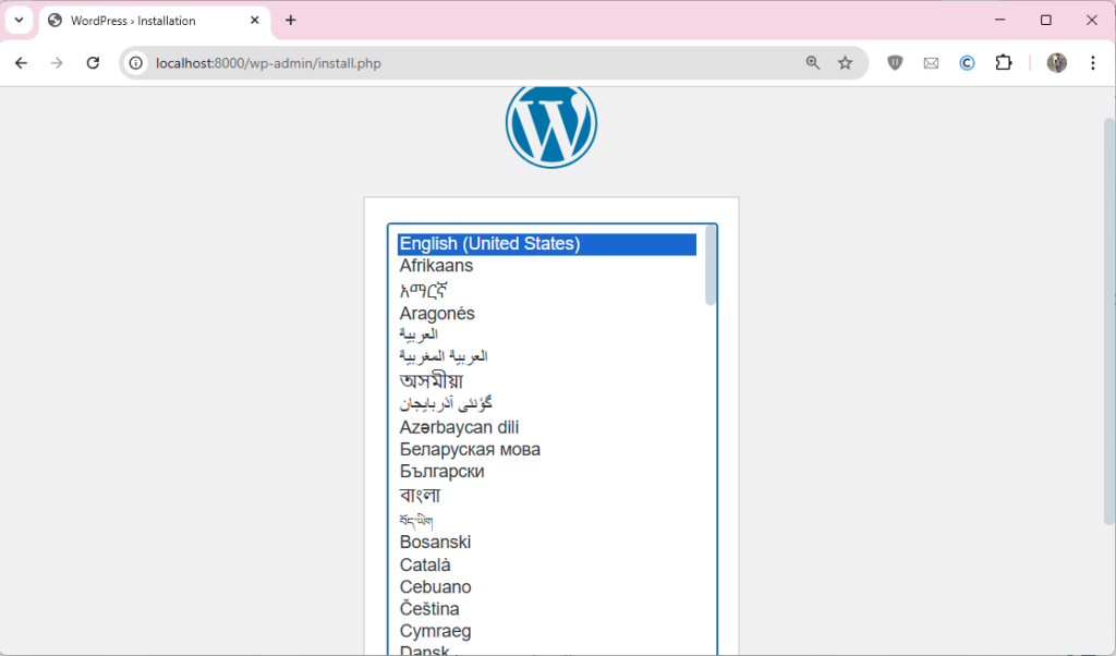 access wordpress on localhost