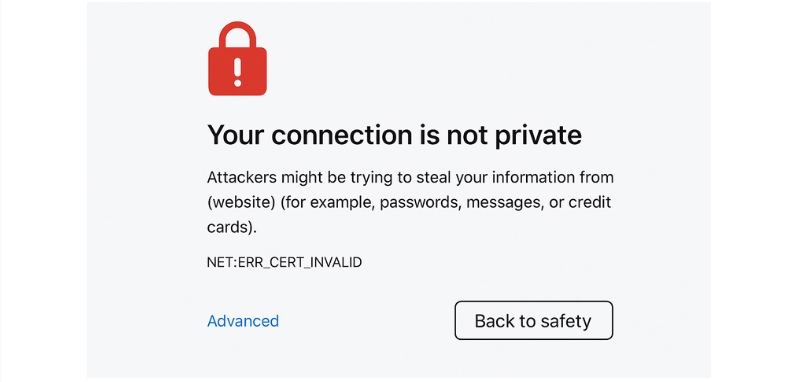 your connection is not private