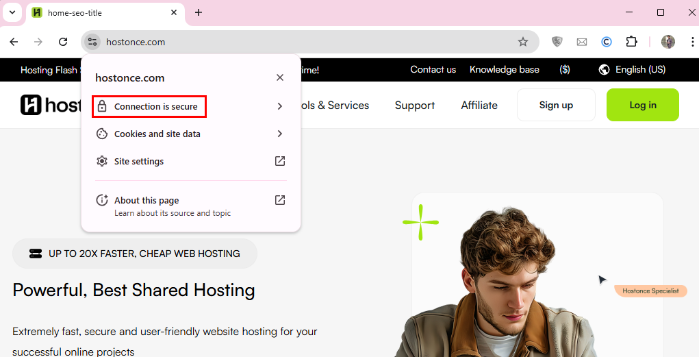 connection is secure, https